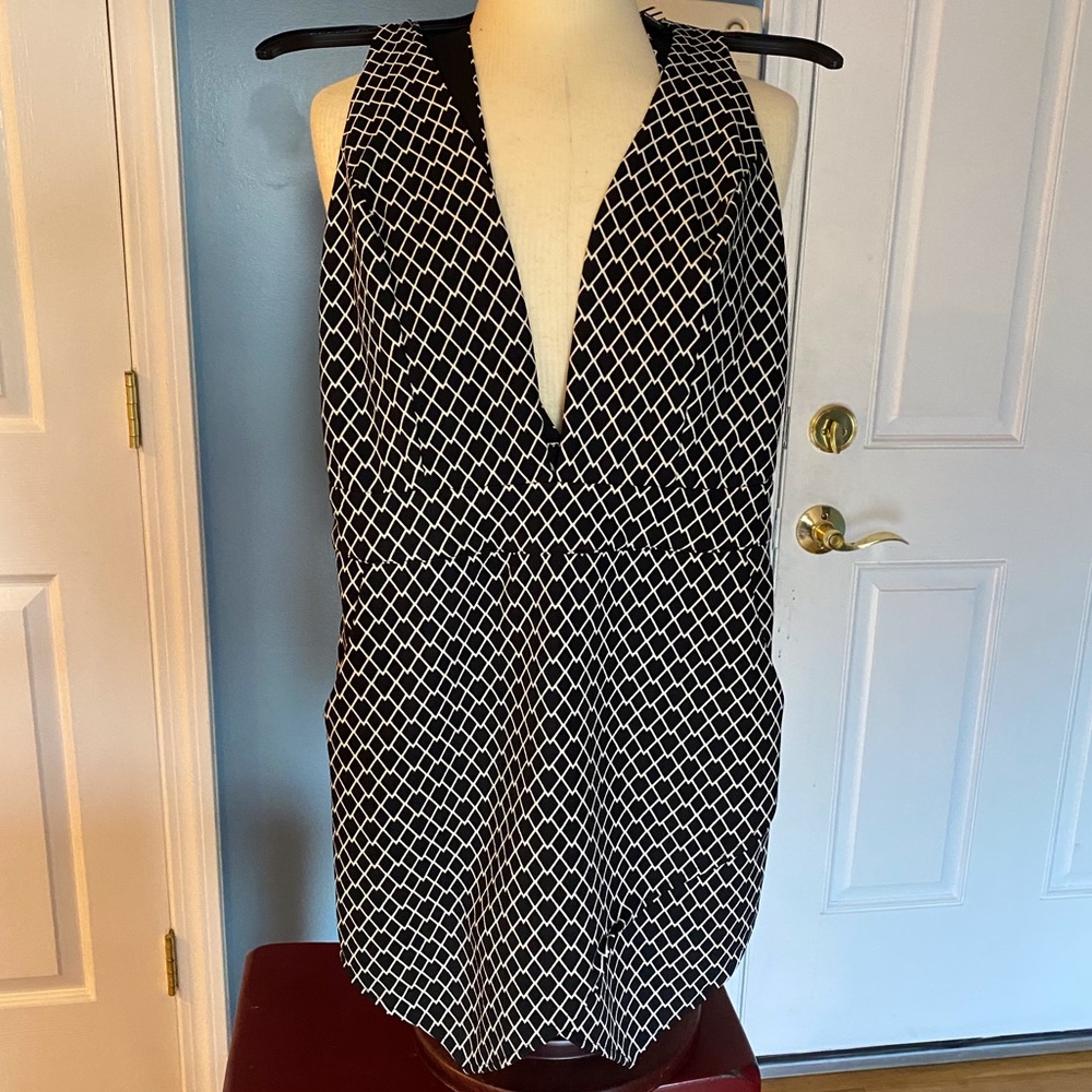 Asymmetrical Plunge-Neck Romper